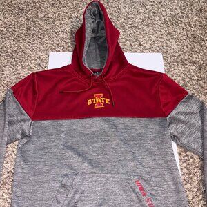 Iowa State Cyclones Men's XL Hoodie / Hooded Sweatshirt Colosseum Red/Gray